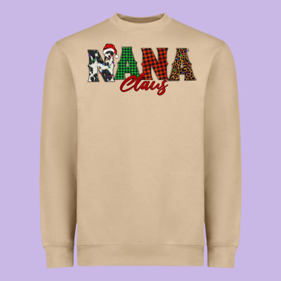 Nana Claus Heavyweight Sweatshirt Designed By Barkaloodesign