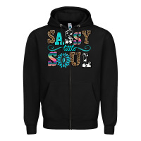 Black sassy little soul Zipper Hoodie - AdoDesignShop