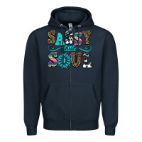 Navy sassy little soul Zipper Hoodie - AdoDesignShop