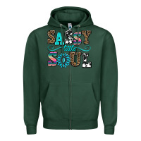 Sports Green sassy little soul Zipper Hoodie - AdoDesignShop