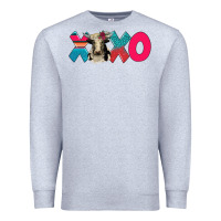 Heather Grey xoxo holstein cow Premium Sweatshirt - AdoDesignShop