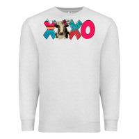 Oatmeal Heather xoxo holstein cow Premium Sweatshirt - AdoDesignShop