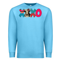 Ocean Blue xoxo holstein cow Premium Sweatshirt - AdoDesignShop