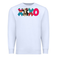 White xoxo holstein cow Premium Sweatshirt - AdoDesignShop
