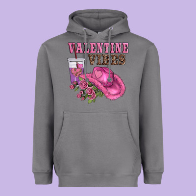 Valentines Day Valentine Vıbes Heavyweight Hoodie Designed By Adodesignshop