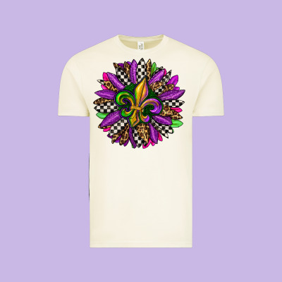 Mardi Gras Sunflower Vintage Tee Designed By Oliviacreatesart