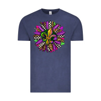 Vintage Denim mardi gras sunflower Vintage Tee - OliviaCreatesArt