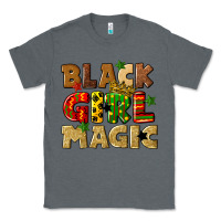 Charcoal Heather black girl magic juneteenth Classic Tee - CowGirlArtShop