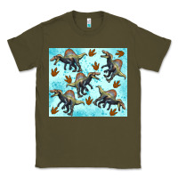 Army Green spinosaurus Classic Tee - Artiststas