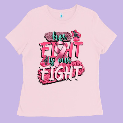 Her Fight Is Our Fight Ladies Tee Designed By Cowgirlartshop