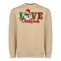 Love Christmas Snowman Heavyweight Sweatshirt | Teevron