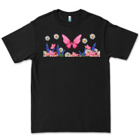Black butterflies and flowers Premium Tee - TumblerDesignByShophia