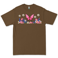 Cacao butterflies and flowers Premium Tee - TumblerDesignByShophia