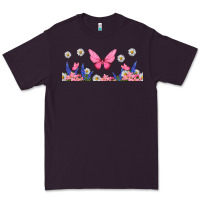 Plum butterflies and flowers Premium Tee - TumblerDesignByShophia