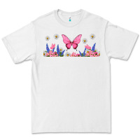 White butterflies and flowers Premium Tee - TumblerDesignByShophia