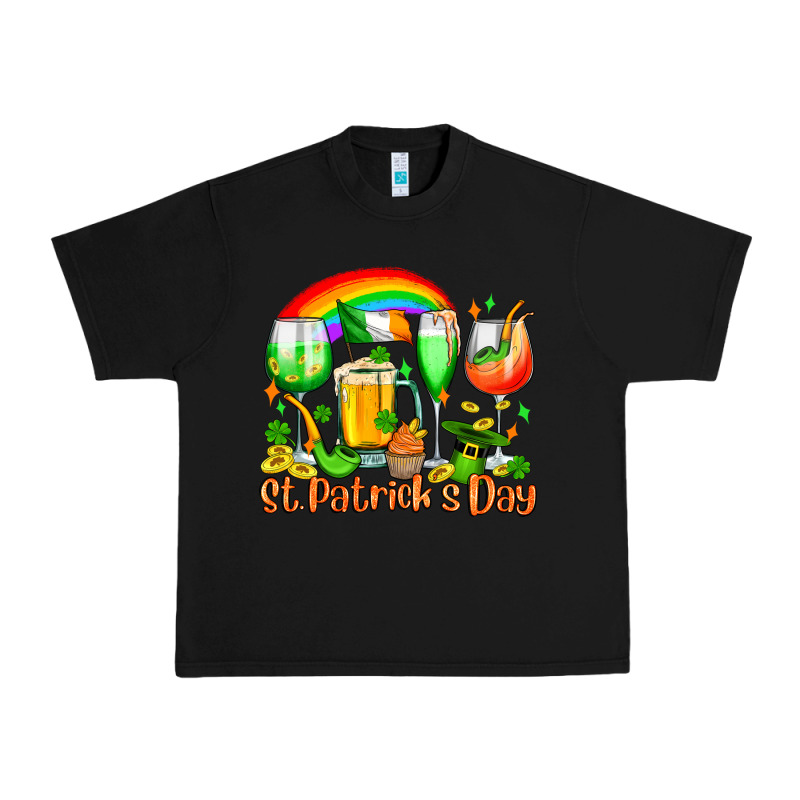 St. Patrick's Wine Glasses Urban Heavy Tee by OliviaCreatesArt | Teevron
