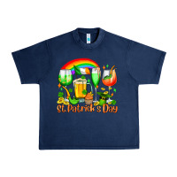 Navy St. Patrick's wine glasses Urban Heavy Tee - OliviaCreatesArt