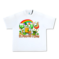 White St. Patrick's wine glasses Urban Heavy Tee - OliviaCreatesArt