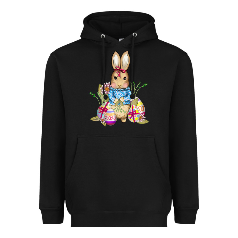 Easter Bunny And Eggs Heavyweight Hoodie by AdoDesignShop | Teevron