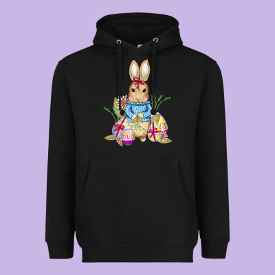 Easter Bunny And Eggs Heavyweight Hoodie Designed By Adodesignshop