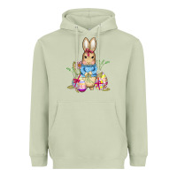 Matcha easter bunny and eggs Heavyweight Hoodie - AdoDesignShop