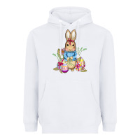 White easter bunny and eggs Heavyweight Hoodie - AdoDesignShop