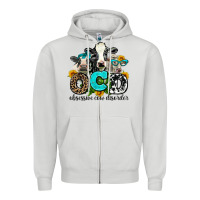 Dove Grey ocd obsessive cow disorder Zipper Hoodie - AdoDesignShop
