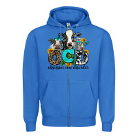 True Royal ocd obsessive cow disorder Zipper Hoodie - AdoDesignShop