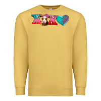 Antique Gold xoxo guarnsey cow Premium Sweatshirt - AdoDesignShop