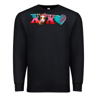 Black xoxo guarnsey cow Premium Sweatshirt - AdoDesignShop