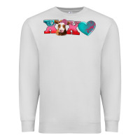 Dove Grey xoxo guarnsey cow Premium Sweatshirt - AdoDesignShop