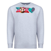 Heather Grey xoxo guarnsey cow Premium Sweatshirt - AdoDesignShop