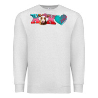 Oatmeal Heather xoxo guarnsey cow Premium Sweatshirt - AdoDesignShop