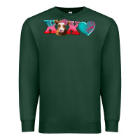 Sports Green xoxo guarnsey cow Premium Sweatshirt - AdoDesignShop