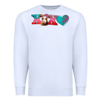 White xoxo guarnsey cow Premium Sweatshirt - AdoDesignShop