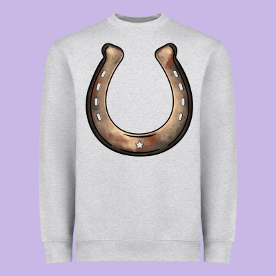 Western Horseshoe Heavyweight Sweatshirt Designed By Barkaloodesign