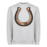 Heather Grey western horseshoe Heavyweight Sweatshirt - BarkalooDesign