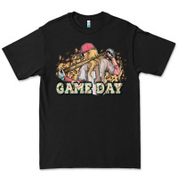 Black game day baseball leopard Premium Tee - HowdyJamesFarm