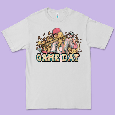 Game Day Baseball Leopard Premium Tee Designed By Howdyjamesfarm