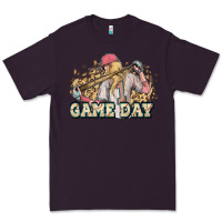 Plum game day baseball leopard Premium Tee - HowdyJamesFarm