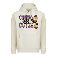 Oatmeal Heather Candy Corn Cutie Premium Hoodie - CowhideDigitalArt