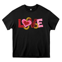 Black valentines day love sunflowers Heavy Core Tee - RanaPortraitStore