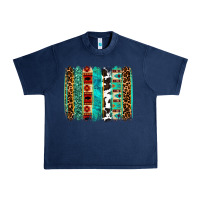Navy western brushstroke Urban Heavy Tee - OliviaCreatesArt