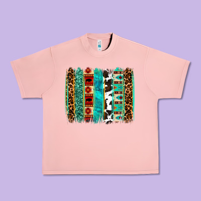 Western Brushstroke Urban Heavy Tee Designed By Oliviacreatesart