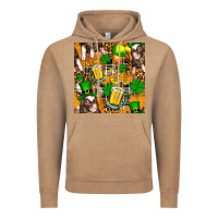 St. Patrick's Day Pig With Beer And Shamrock Vintage Hoodie | Teevron