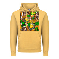 Vintage Mustard St. Patrick's Day Pig With Beer And Shamrock Vintage Hoodie - FaDigitalArtStudio