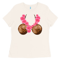 Bone hawaiian coconut bra cool halloween flowery Ladies Tee - baoMotion