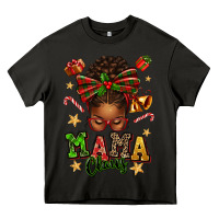 Asphalt mama claus afro messy bun Heavy Core Tee - texasbilliewilder