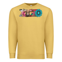 Antique Gold xoxo braunvieh cow Premium Sweatshirt - AdoDesignShop