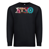 Black xoxo braunvieh cow Premium Sweatshirt - AdoDesignShop